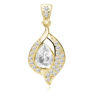 Pandantiv argint placat cu aur galben cu pietre DiAmanti Z0736CG_W-DIA (Argint 925‰ 1,6 g.)